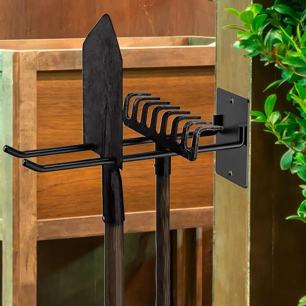 Wall-Mounted Broom & Tool Holder — Garage Storage Essential