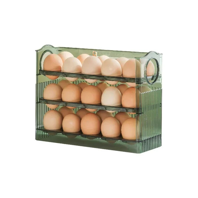 3-Tier Space-Saving Egg Holder — Kitchen Refrigerator Organizer
