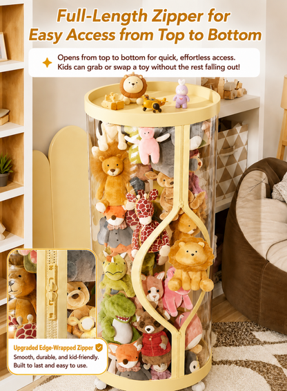 CuddleColumn™ Clear Stuffed Animal Organizer — Bedroom