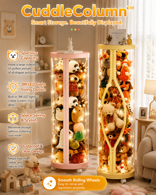CuddleColumn™ Clear Stuffed Animal Organizer — Bedroom