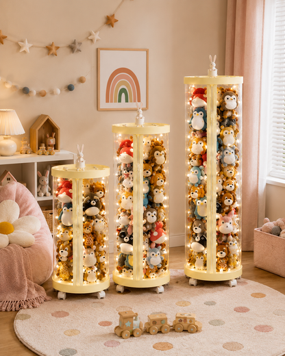 CuddleColumn™ Clear Stuffed Animal Organizer — Bedroom