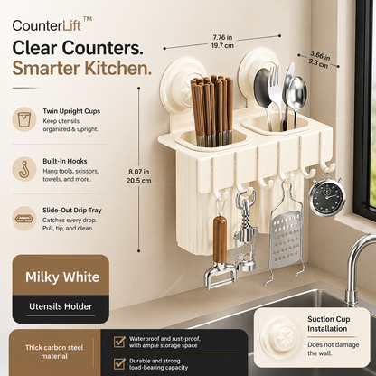 CounterLift™ No-Drill Wall-Mounted Kitchen Organizer