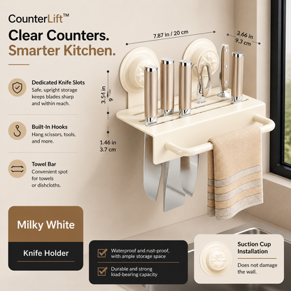 CounterLift™ No-Drill Wall-Mounted Kitchen Organizer