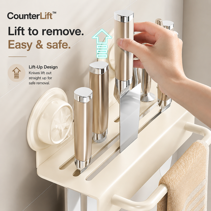 CounterLift™ No-Drill Wall-Mounted Kitchen Organizer