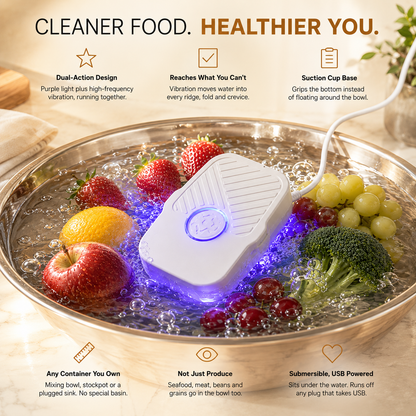 Portable Ultrasonic Food Cleaner — Kitchen Washing Essential for Fruits & Vegetables