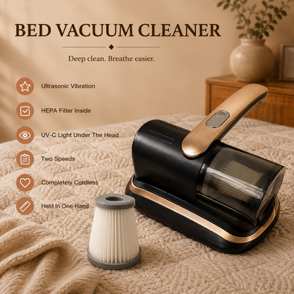 Cordless Deep-Clean Handheld Vacuum – Mattress, Sofa & Pet Hair Cleaner | Essentials | Cleaning | Bedroom | Living Room | On the Go