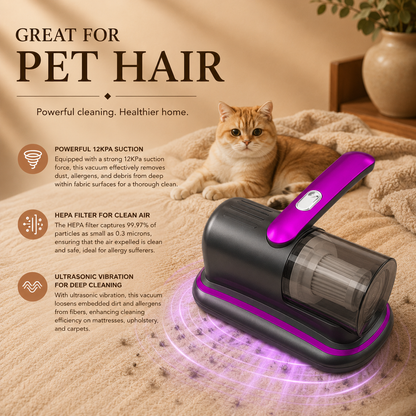 Cordless Deep-Clean Handheld Vacuum – Mattress, Sofa & Pet Hair Cleaner | Essentials | Cleaning | Bedroom | Living Room | On the Go