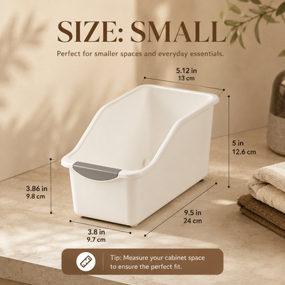 Rolling Multi-Purpose Storage Bins — Kitchen & Bathroom Organization