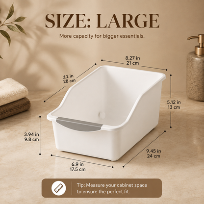 Rolling Multi-Purpose Storage Bins — Kitchen & Bathroom Organization