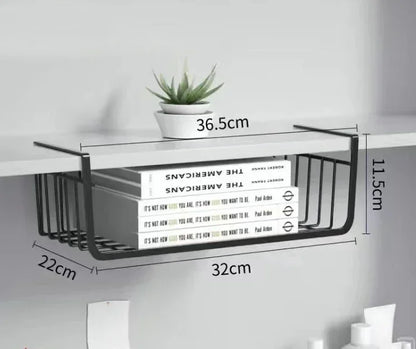 Under-Shelf Hanging Storage Basket | Kitchen | Bathroom | Office | Bedroom
