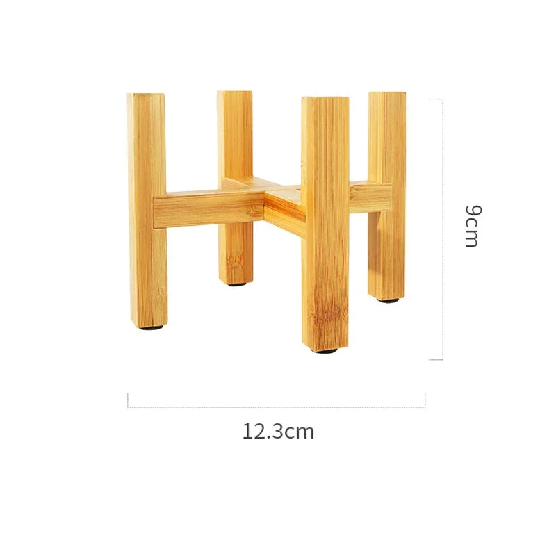 Bamboo Plant Display Stand | Living Room, Sun Room, Kitchen, Bedroom Essentials