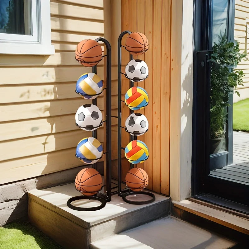 Vertical Sports Ball Storage Rack — Kid Toy & Garage Organizer