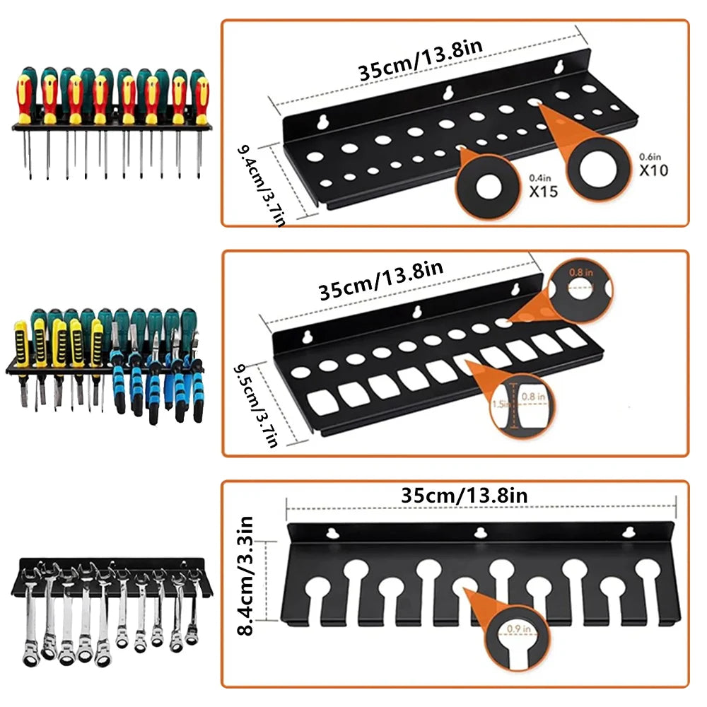 Wall-Mount Tool Organizer Rack | Garage