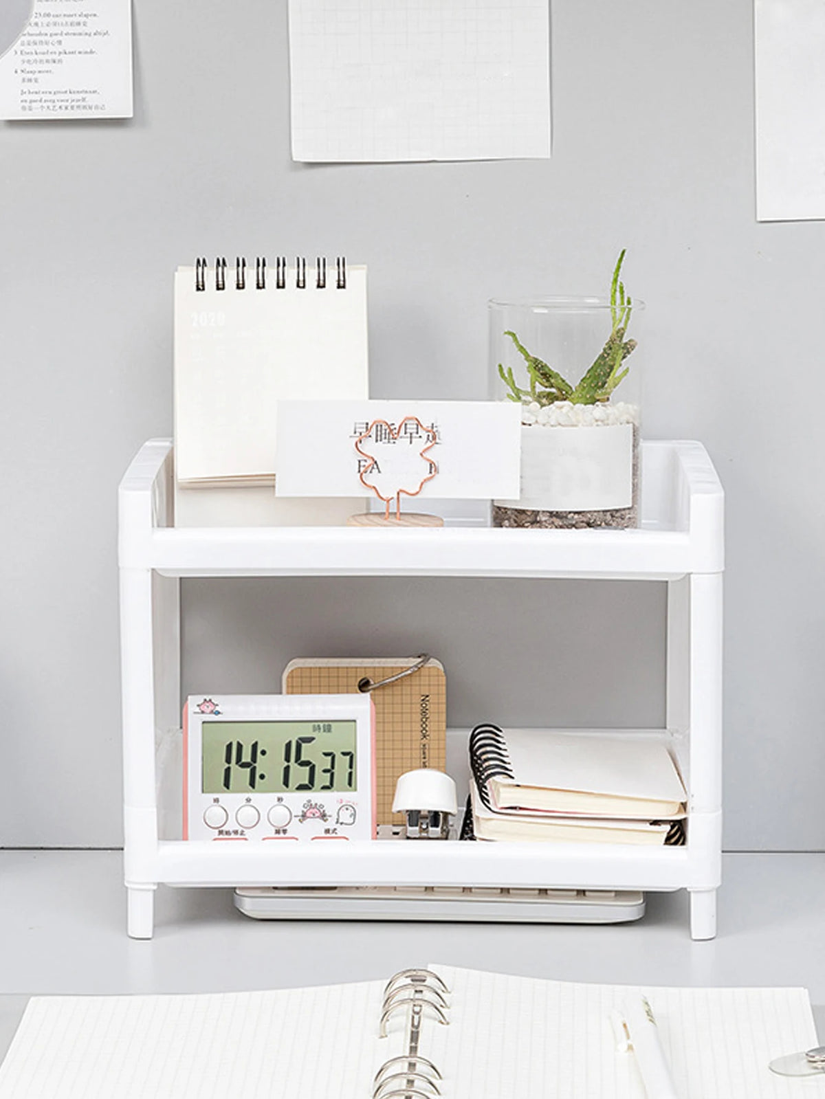 2-Tier Open Desk Organizer — Office & Desktop Storage