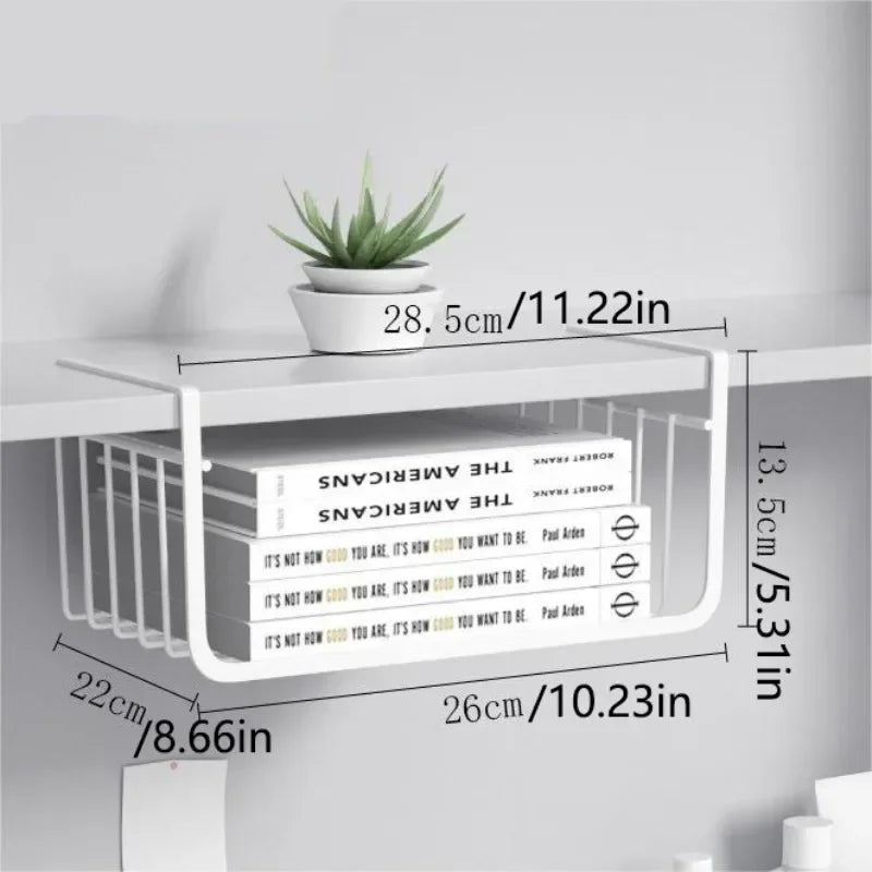 Under-Shelf Hanging Storage Basket | Kitchen | Bathroom | Office | Bedroom