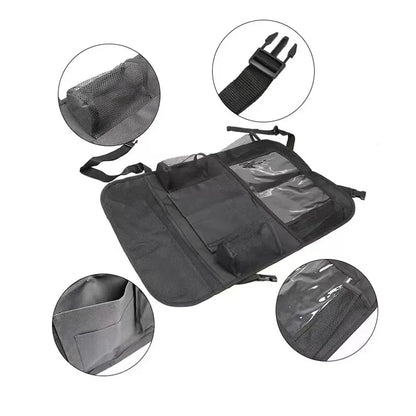 Multi-Pocket Car Seat Organizer with Tablet Holder - Great For Baby & Kids