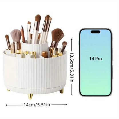 360° Rotating Organizer — Makeup, Bathroom & Office Desk Storage Caddy