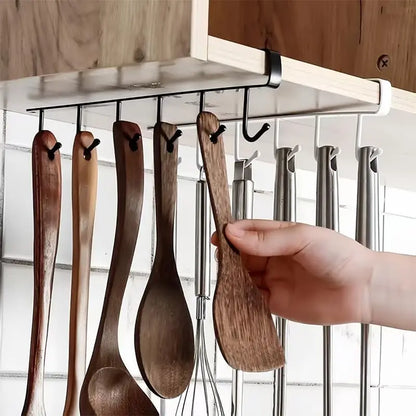 6-Hook Under-Shelf Organizer | Kitchen | Bathroom | Bedroom | Closet