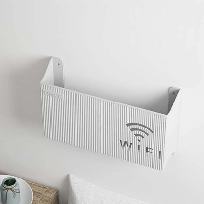 Space-Saving Essential Router Shelf — Wall-Mounted WiFi & Cable Organizer | Office, Bedroom & Living Room