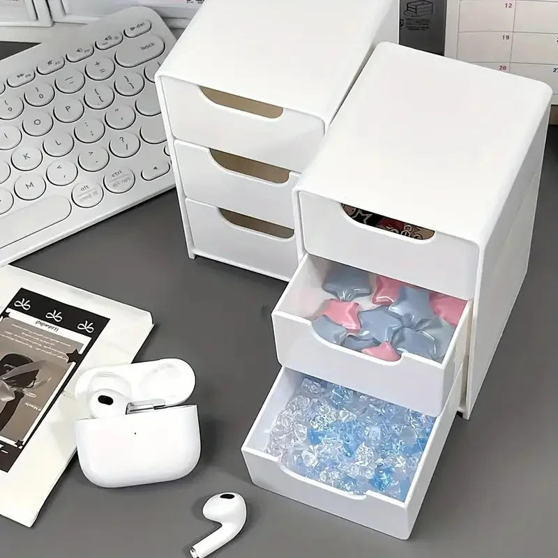 3-Tier Makeup & Desk Organizer with Drawers — Bedroom & Office Storage