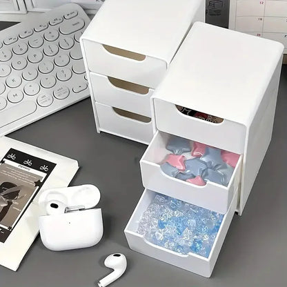 3-Tier Makeup & Desk Organizer with Drawers — Bedroom & Office Storage