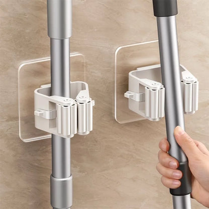 Essential Adhesive Broom & Mop Holders | Kitchen | Laundry Room | Bathroom