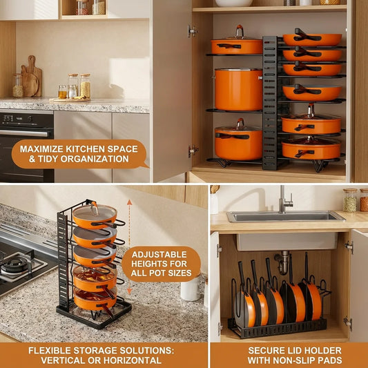 PanTier™ 8-Tier Pot & Pan Organizer — Kitchen