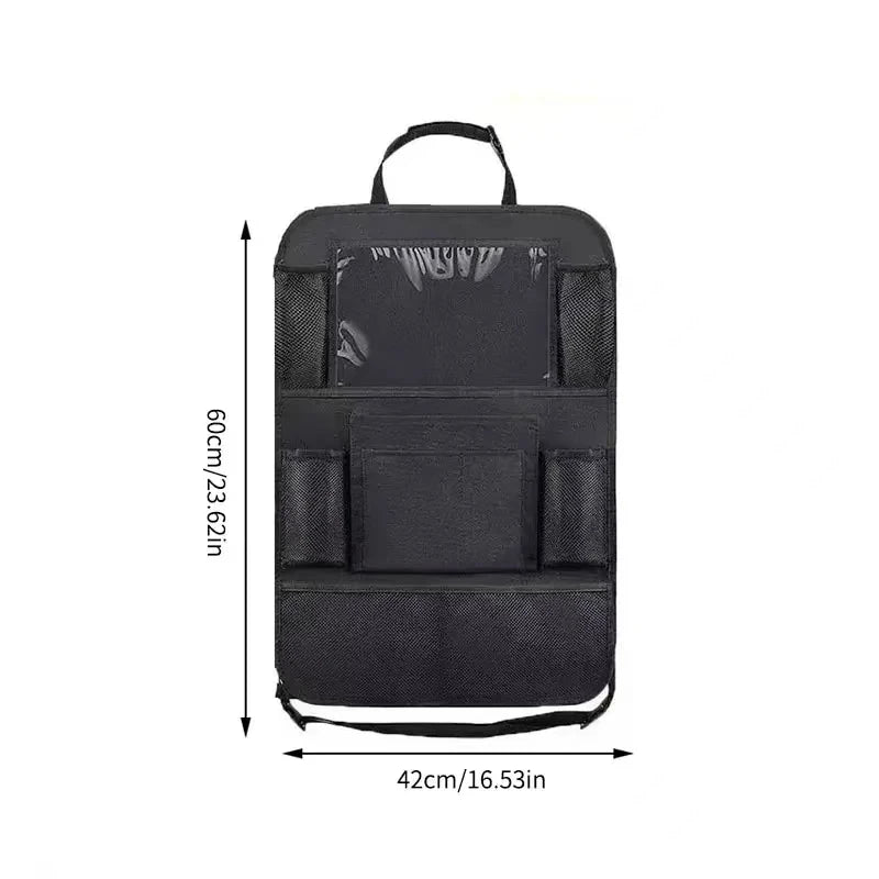 Multi-Pocket Car Seat Organizer with Tablet Holder - Great For Baby & Kids