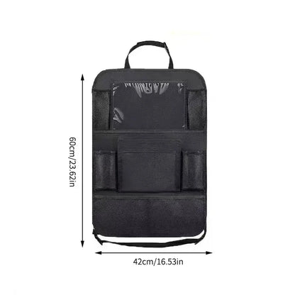 Multi-Pocket Car Seat Organizer with Tablet Holder - Great For Baby & Kids