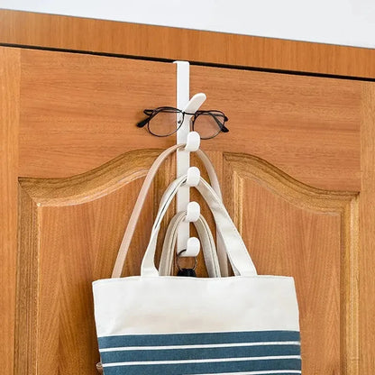 Over-the-Door Multi-Hook Rack — Bedroom, Bathroom & Laundry Organizer
