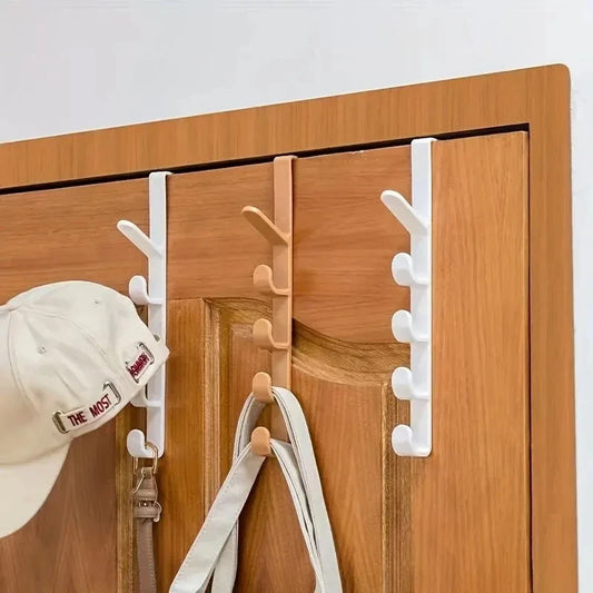 Over-the-Door Multi-Hook Rack — Bedroom, Bathroom & Laundry Organizer