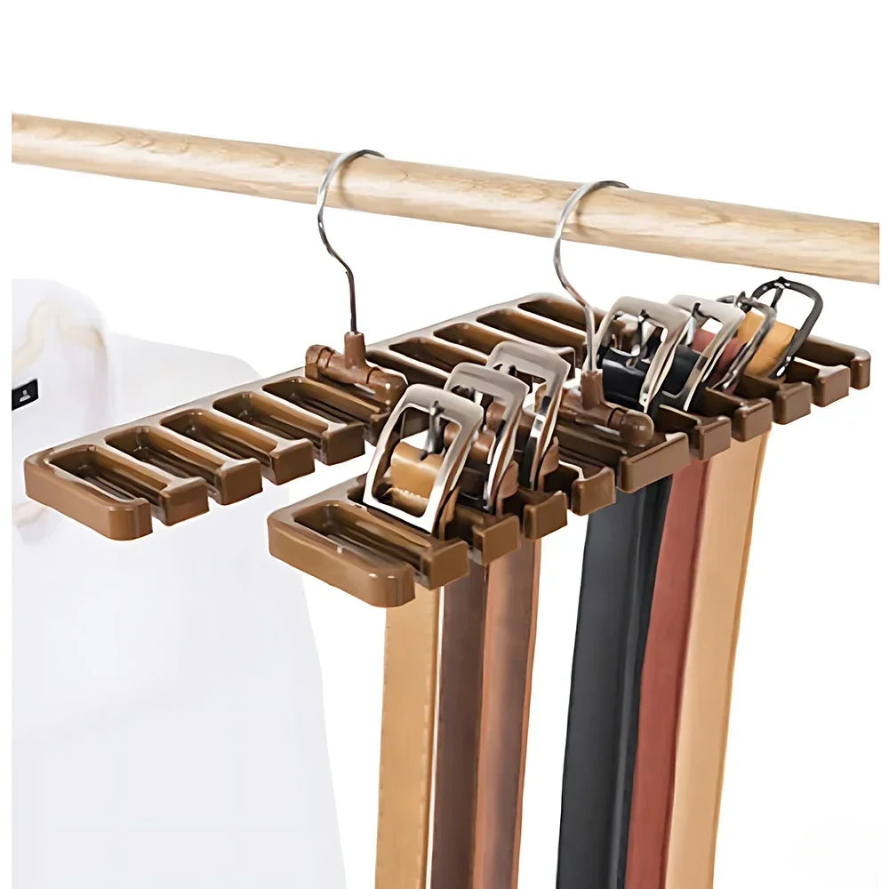 Space-Saving Belt & Tie Hanger — Bedroom Closet Organizer
