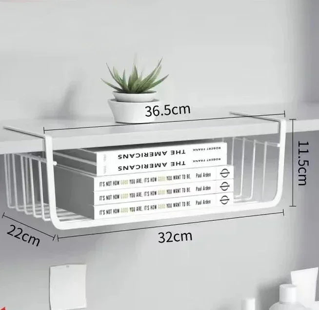 Under-Shelf Hanging Storage Basket | Kitchen | Bathroom | Office | Bedroom