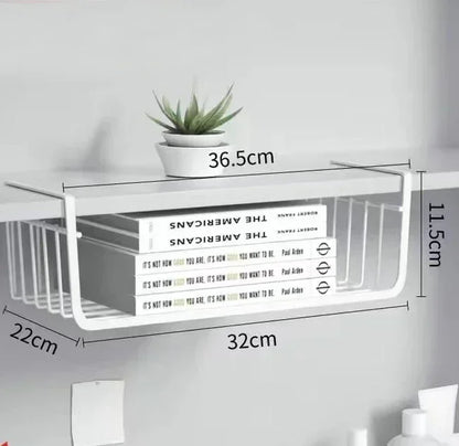 Under-Shelf Hanging Storage Basket | Kitchen | Bathroom | Office | Bedroom