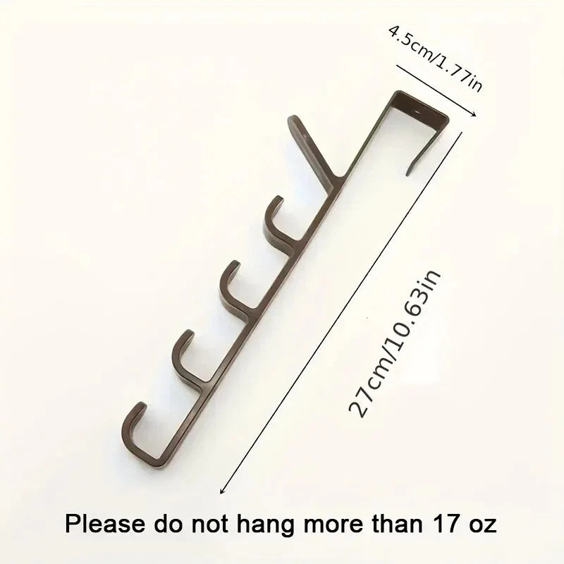 Over-the-Door Multi-Hook Rack — Bedroom, Bathroom & Laundry Organizer