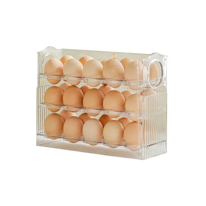 3-Tier Space-Saving Egg Holder — Kitchen Refrigerator Organizer