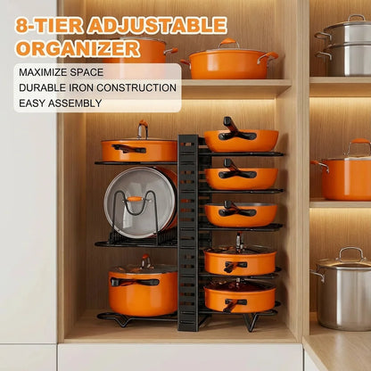 PanTier™ 8-Tier Pot & Pan Organizer — Kitchen