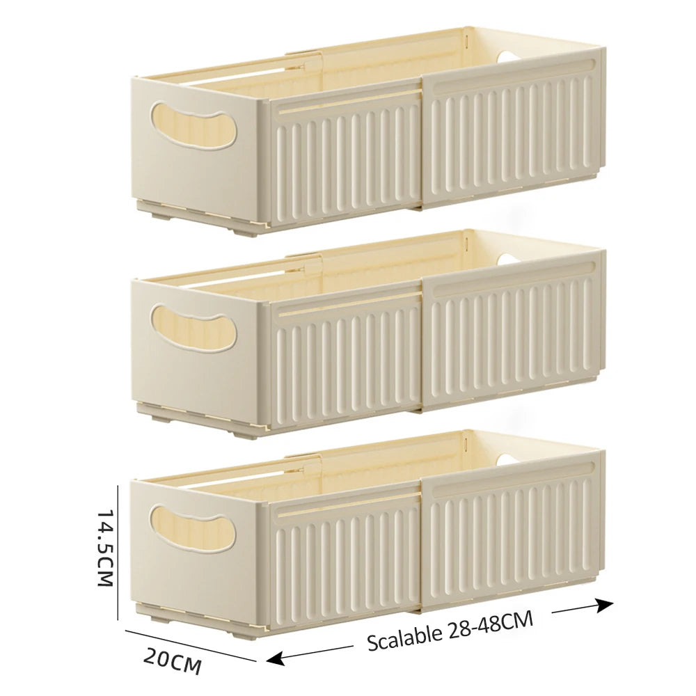 Multi-Purpose Storage Bins — Stackable Cabinet & Shelf Organizers | Kitchen, Bathroom, Bedroom, Office & Baby