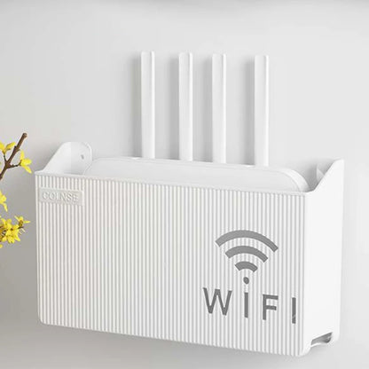 Space-Saving Essential Router Shelf — Wall-Mounted WiFi & Cable Organizer | Office, Bedroom & Living Room