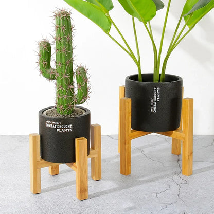 Bamboo Plant Display Stand | Living Room, Sun Room, Kitchen, Bedroom Essentials