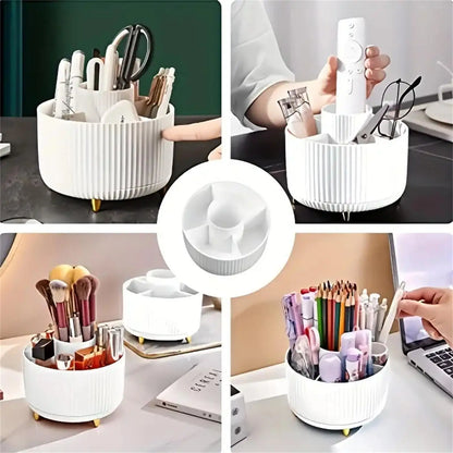 360° Rotating Organizer — Makeup, Bathroom & Office Desk Storage Caddy