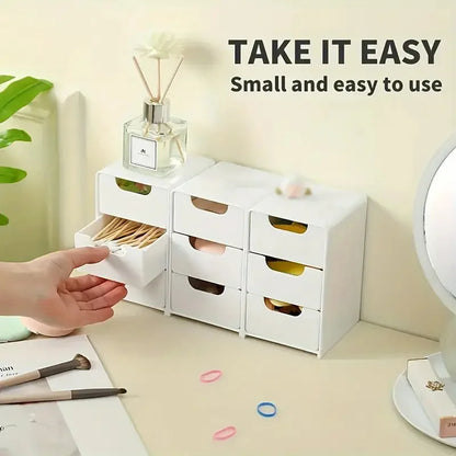 3-Tier Makeup & Desk Organizer with Drawers — Bedroom & Office Storage