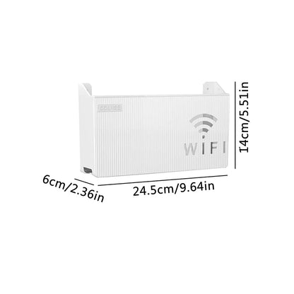 Space-Saving Essential Router Shelf — Wall-Mounted WiFi & Cable Organizer | Office, Bedroom & Living Room