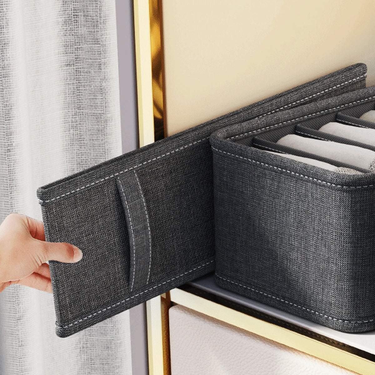 Space Saving Compartment Clothing Organizer | Bedroom | Closet | Laundry