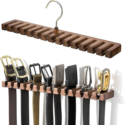 Space-Saving Belt & Tie Hanger — Bedroom Closet Organizer