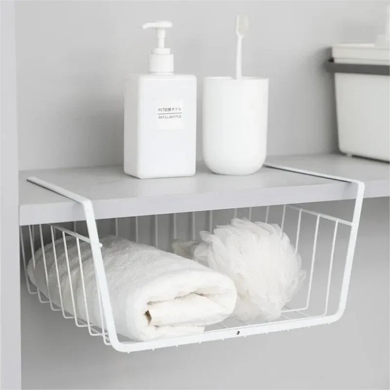 Under-Shelf Hanging Storage Basket | Kitchen | Bathroom | Office | Bedroom