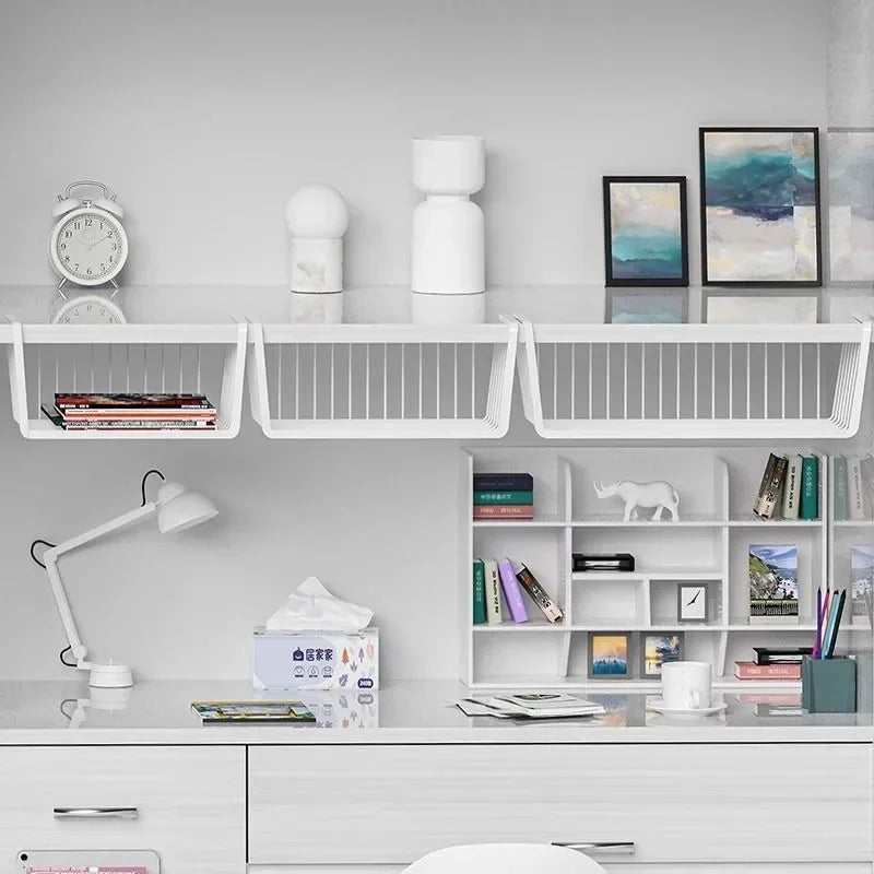 Under-Shelf Hanging Storage Basket | Kitchen | Bathroom | Office | Bedroom