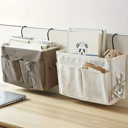 Hanging Bedside Storage Organizer — Multi-Pocket Fabric Caddy | Bedroom | Office | Living Room | Essentials