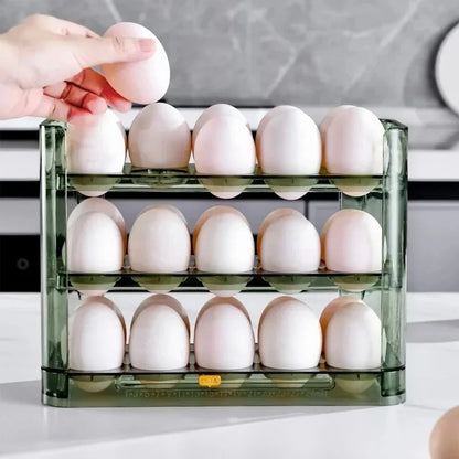 3-Tier Space-Saving Egg Holder — Kitchen Refrigerator Organizer