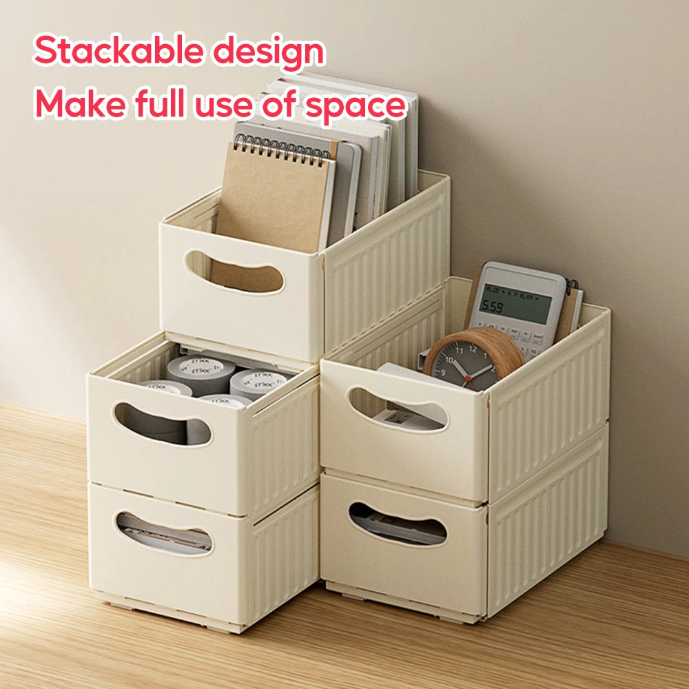 Multi-Purpose Storage Bins — Stackable Cabinet & Shelf Organizers | Kitchen, Bathroom, Bedroom, Office & Baby